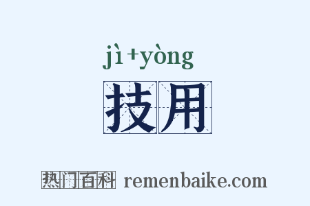 技用是什么意思的图片